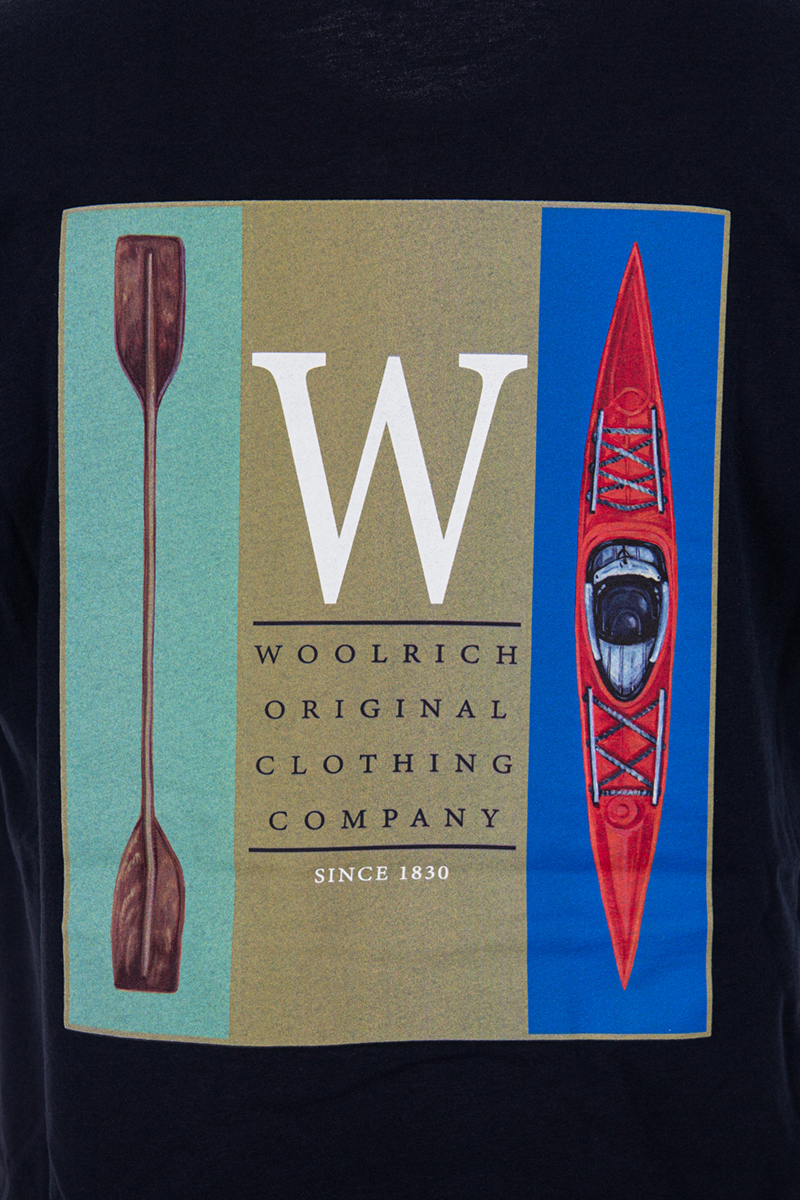 Woolrich T-shirt Lake Side Tee Blauw