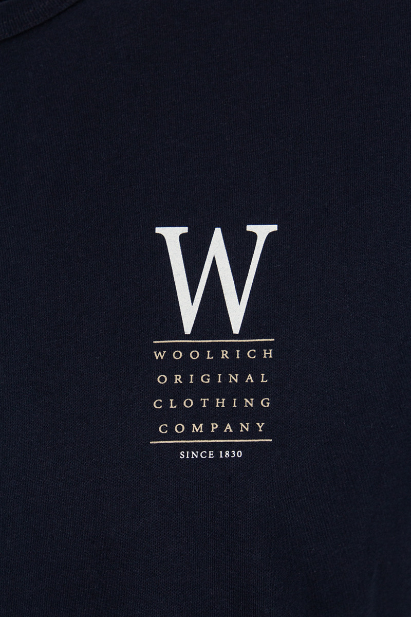 Woolrich T-shirt Lake Side Tee Blauw