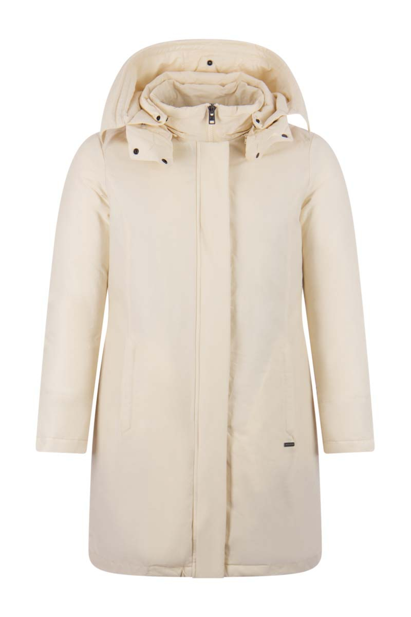 Dressoir uitspraak Onbemand Woolrich Jas Bow Bridge Parka Off-White