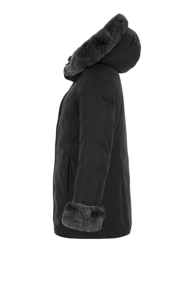Herrie beschermen beweging Woolrich W Luxury Boulder Fake Fur Damesjas 100 Black
