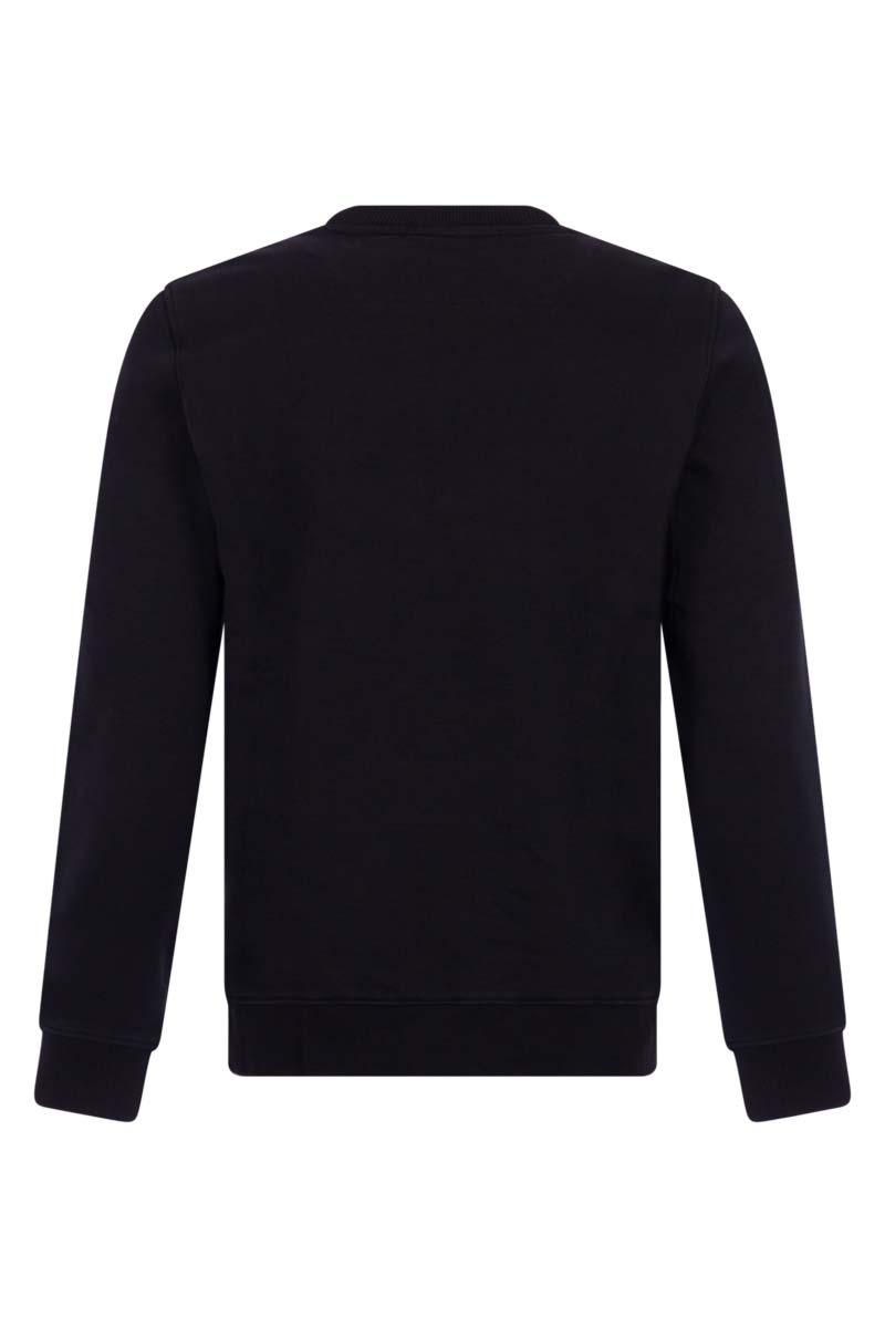 Woolrich Sweater Mix Media Crew Zwart