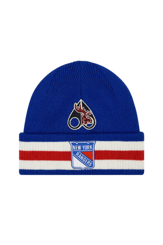 Moose Knuckles Muts Nhl X Moose Beanie Rangers L-blauw