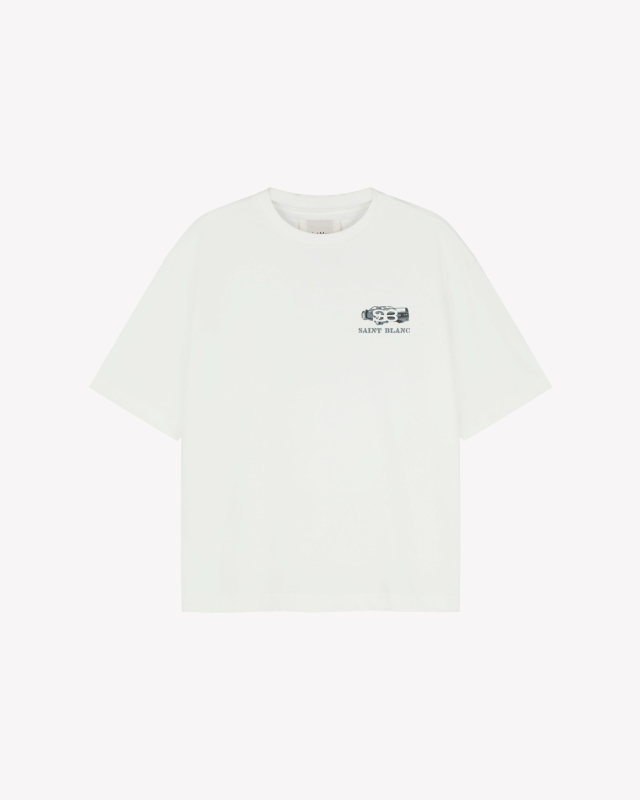 Saint Blanc T-shirt Signature Garage T-shirt Ov Wit
