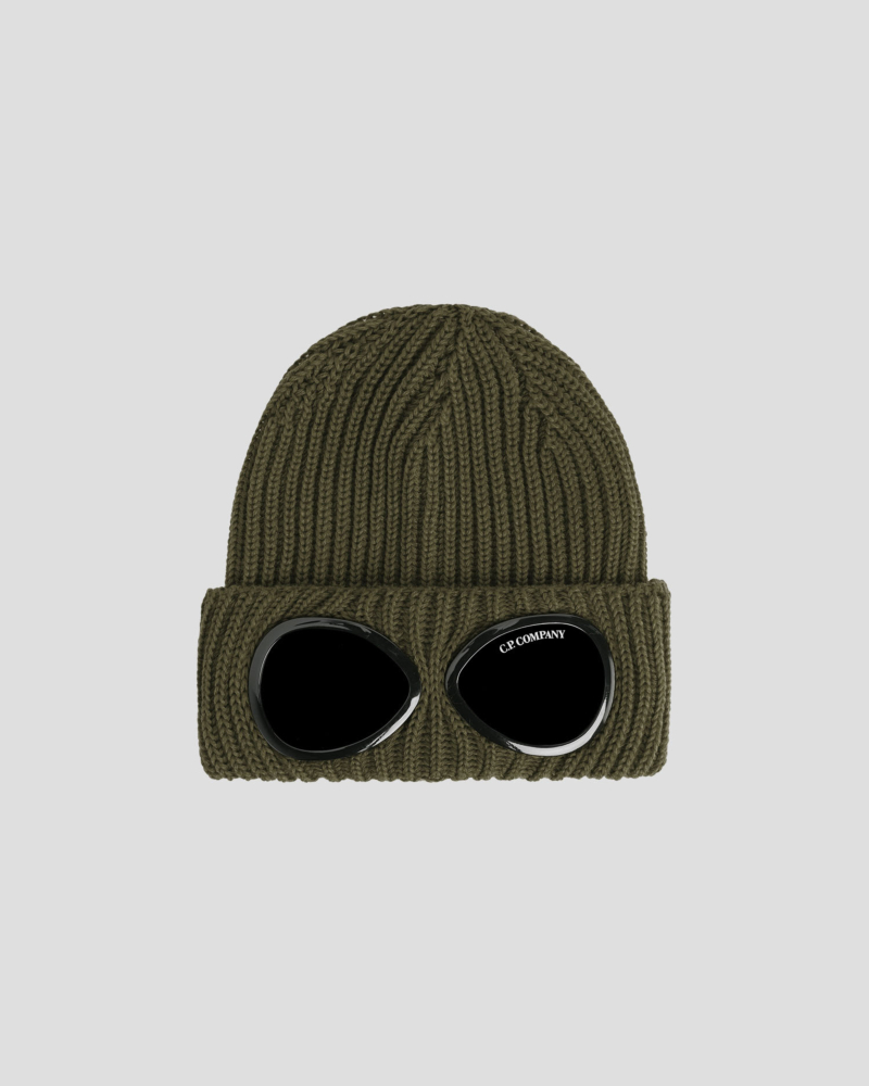 Cp Company Muts Merino Wool Goggle Beanie D-groen