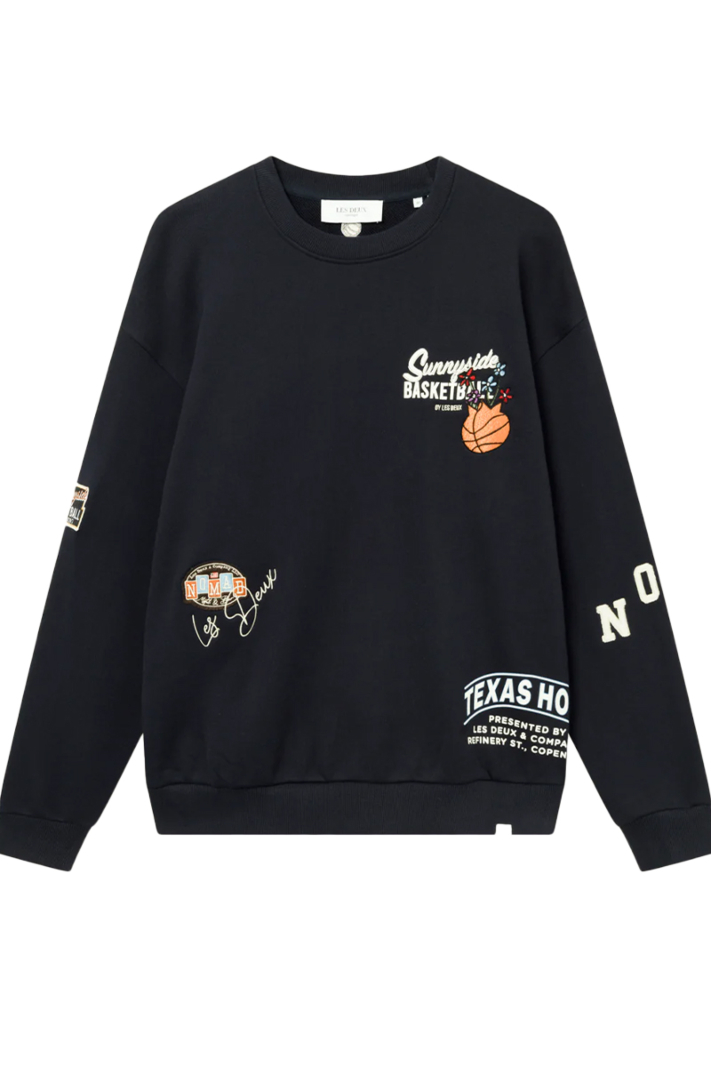 Les Deux Sweater Route Sweatshirt D-blauw