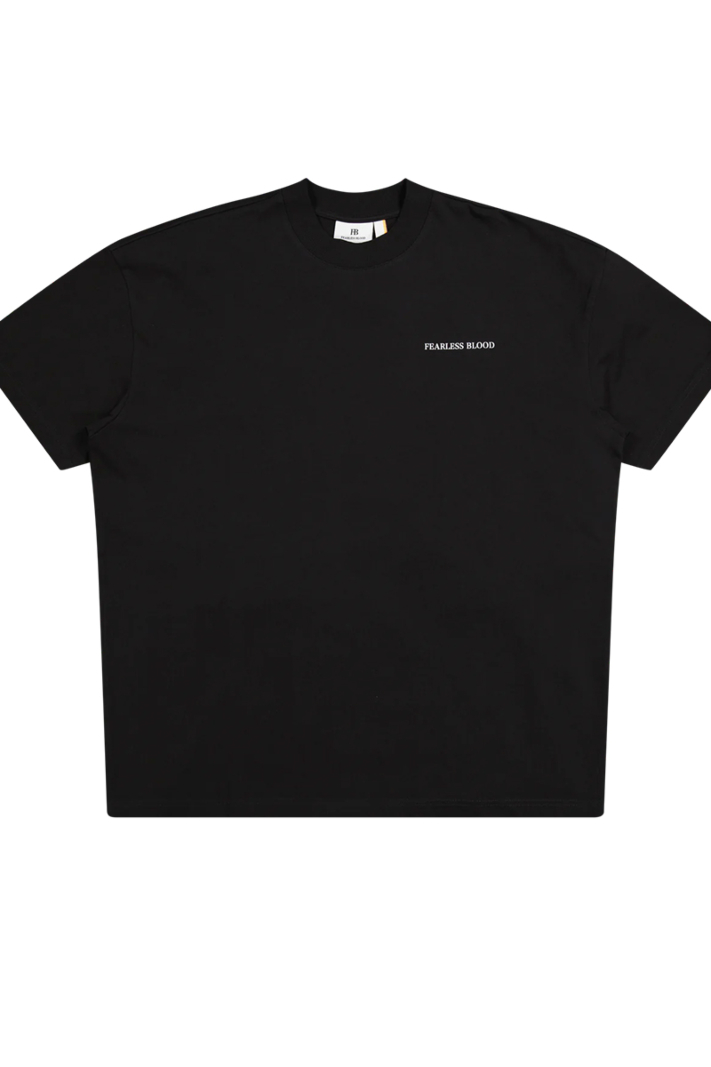 Fearless Blood T-shirt Fb-logo-tee Zwart