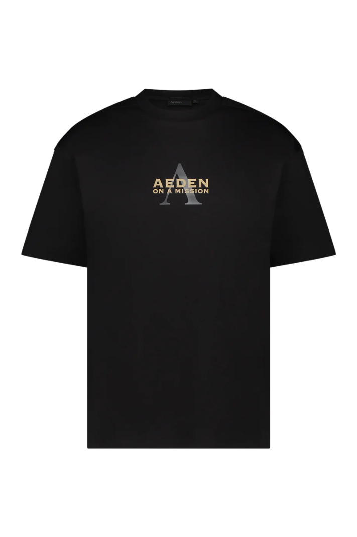Aeden T-shirt Taiga Zwart