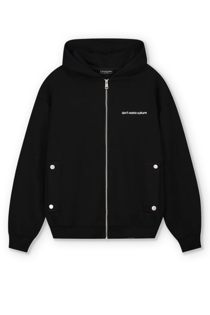 Don't Waste Culture Sweater Ale Zipped Hoodie Zwart