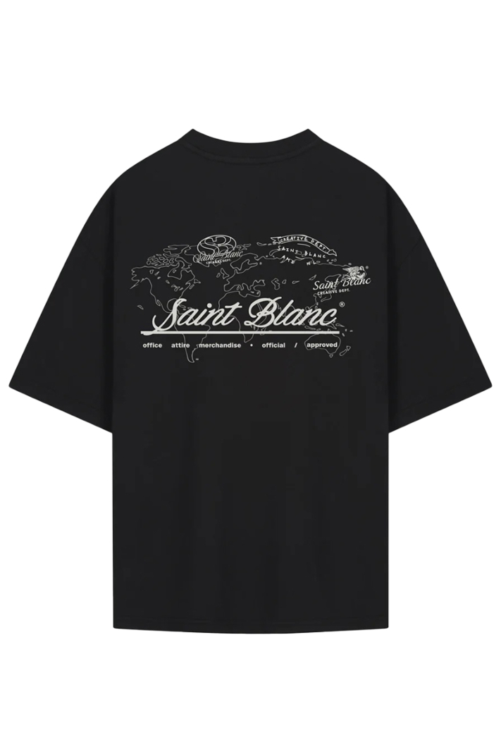 Saint Blanc T-shirt Office Merch T-shirt Zwart Wit