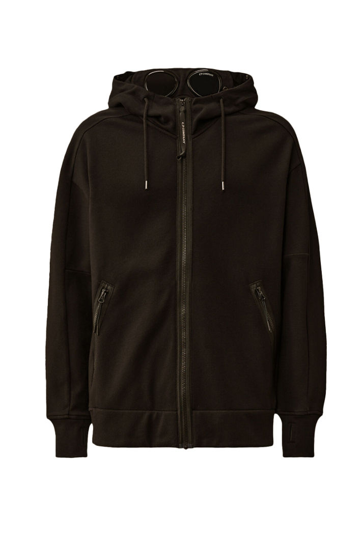 Cp Company Jogging Top Google Zipped Hooded Sweat Zwart
