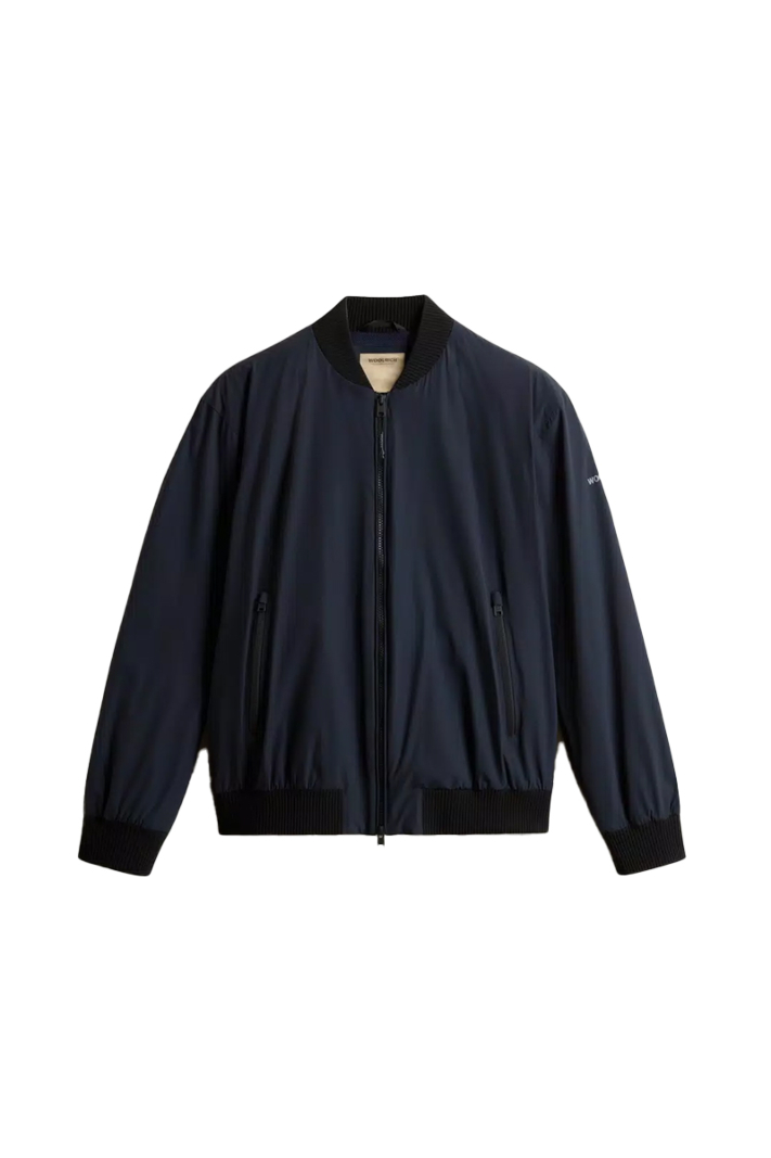 Woolrich Jas Matt Strech Bomber D-blauw