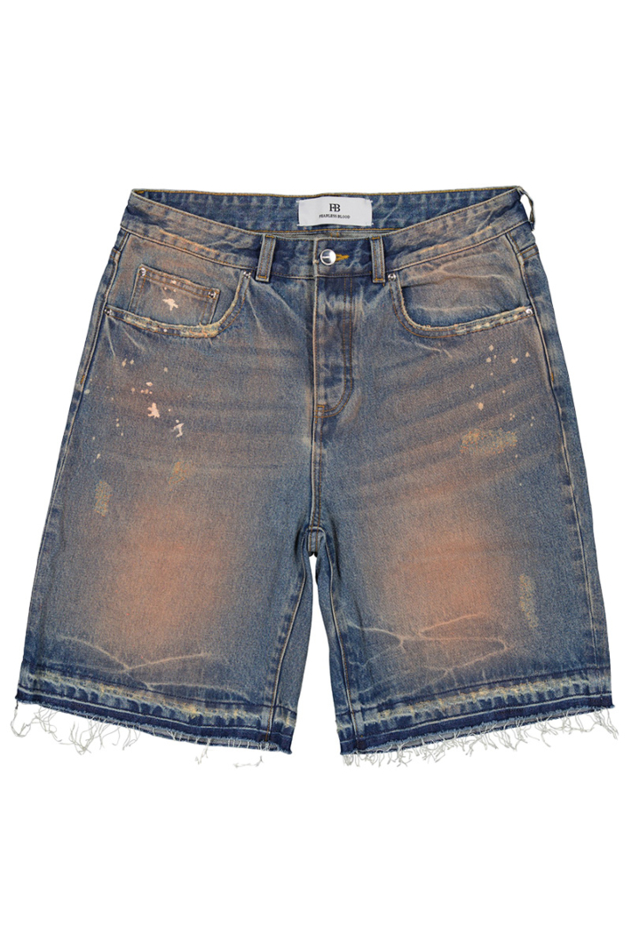 Fearless Blood Short Fb-denim Short Blauw
