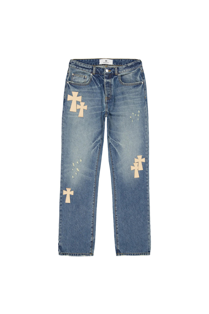 Fearless Blood Jeans Fb-straight-cross Blauw