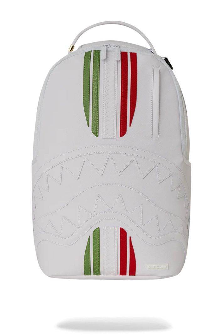 Sprayground Tas Italy Racing Stripes Backpack Wit