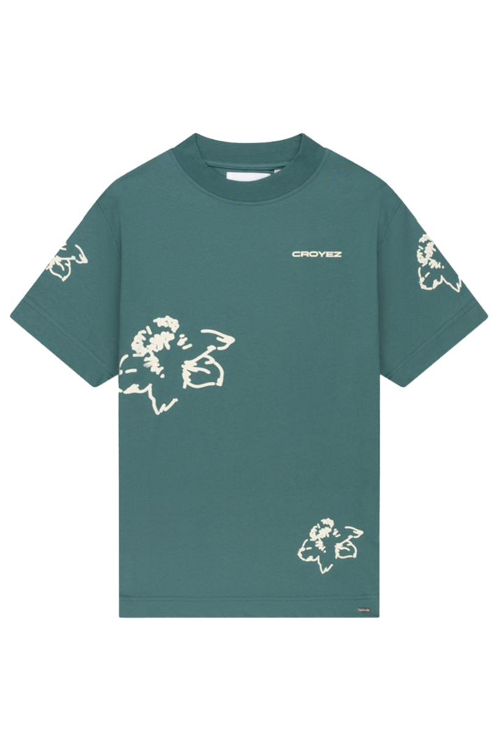 Croyez T-shirt Initial Flower T-shirt Groen