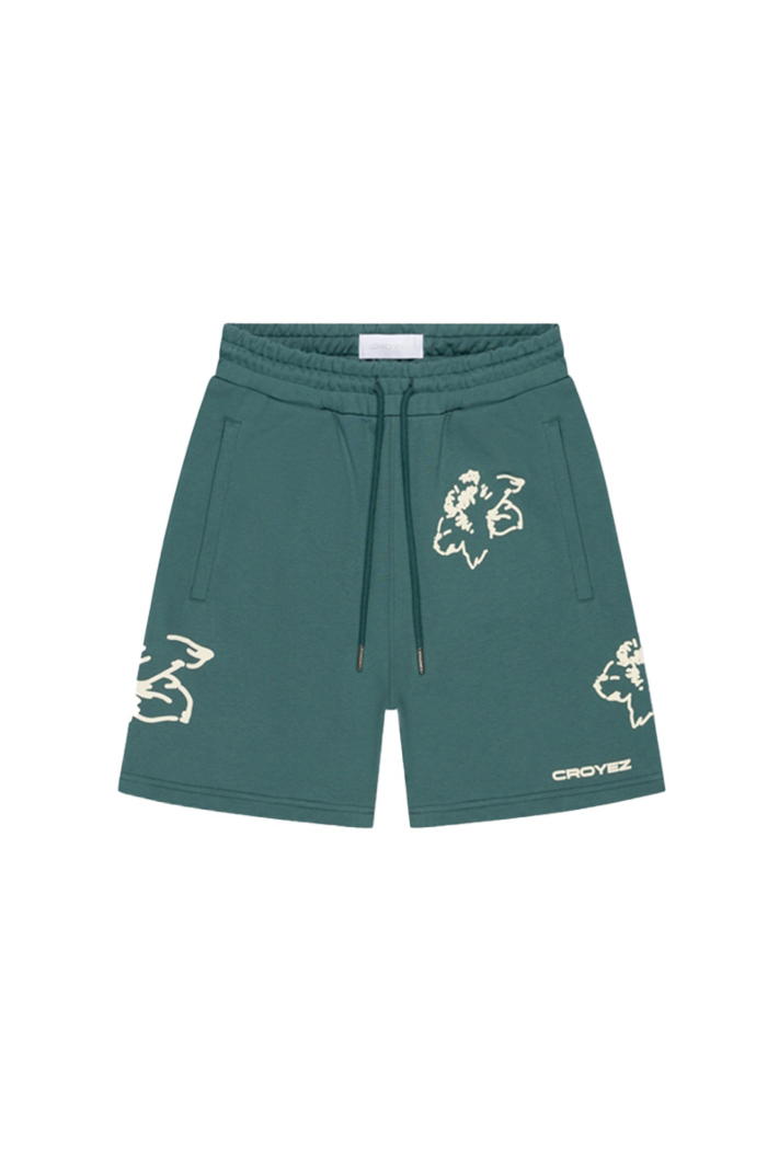Croyez Short Initial Flower Shorts Groen