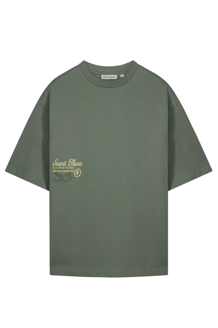 Saint Blanc T-shirt Signature T-shirt Groen