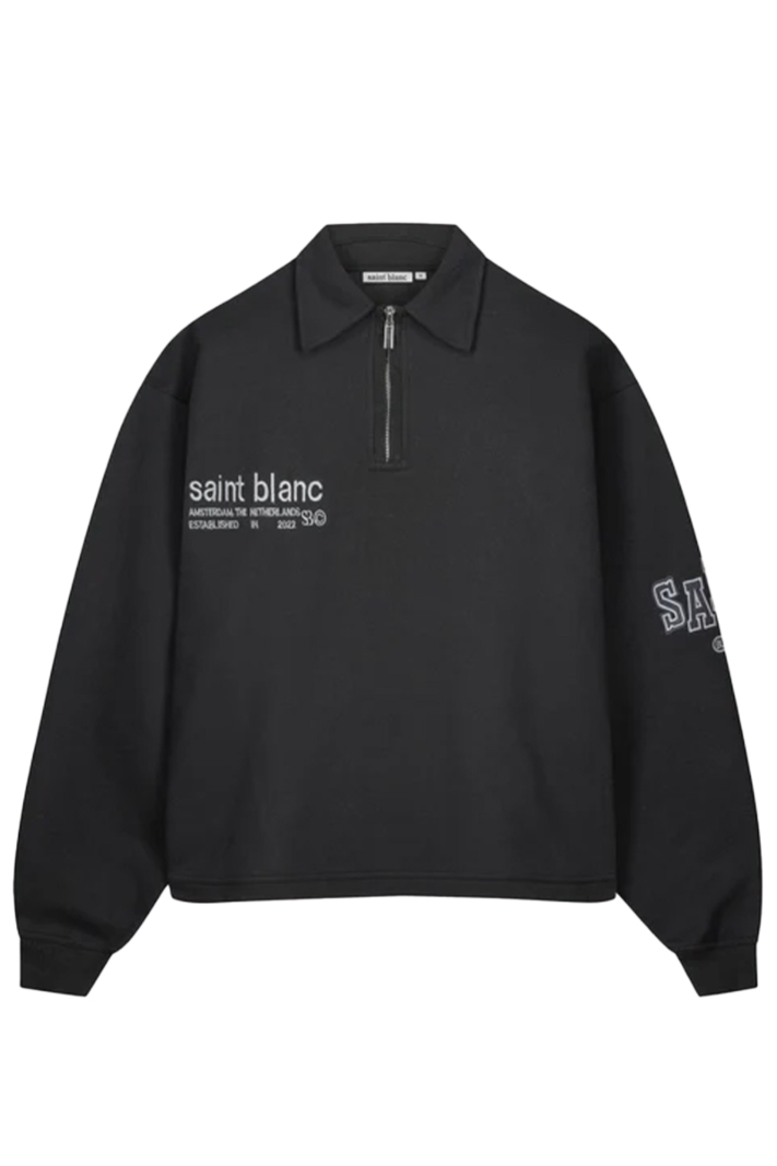 Saint Blanc Sweater Dynamic Quarter Zip Up Zwart