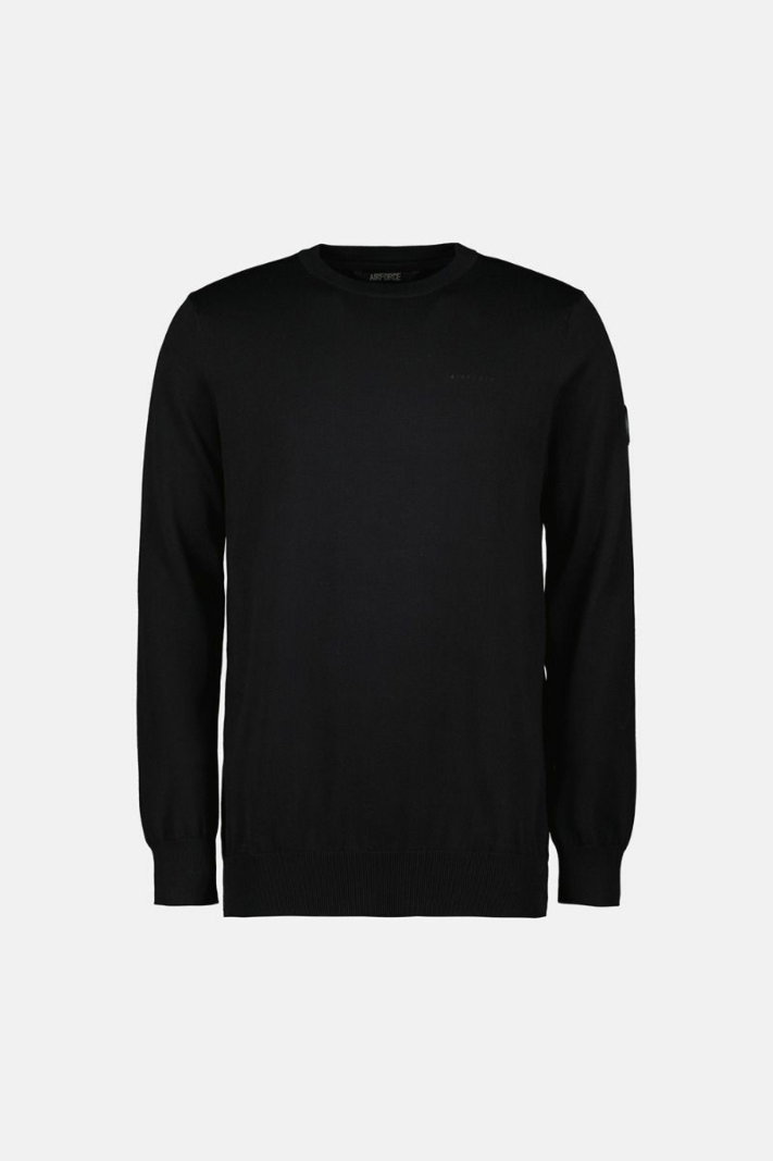 Airforce Trui Knitwear Round Neck Zwart
