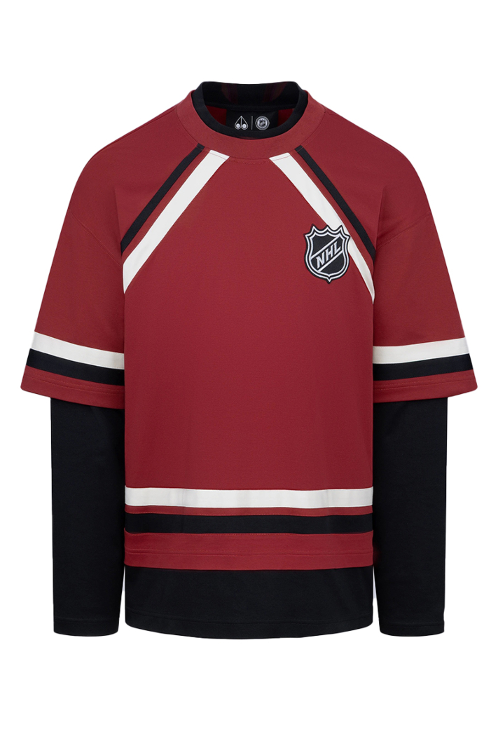 Moose Knuckles Sweater Nhl X Moose Tee Rood