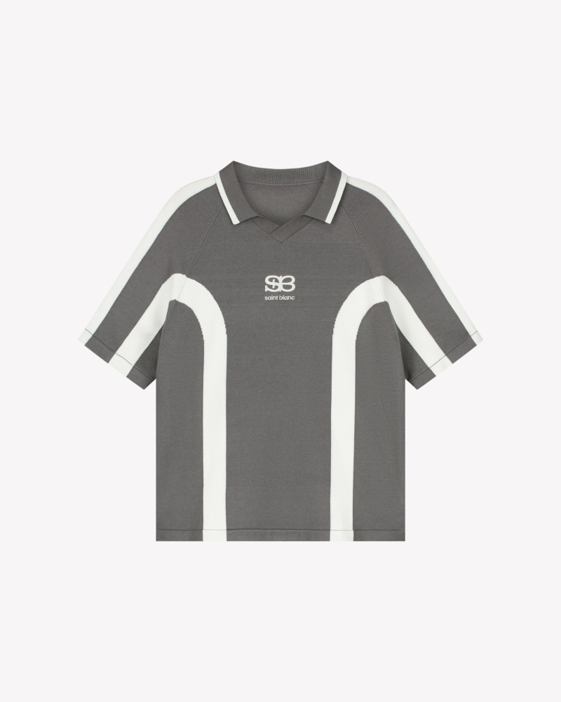 Saint Blanc Sweater Sb Raglan Jersey Knit D-grijs
