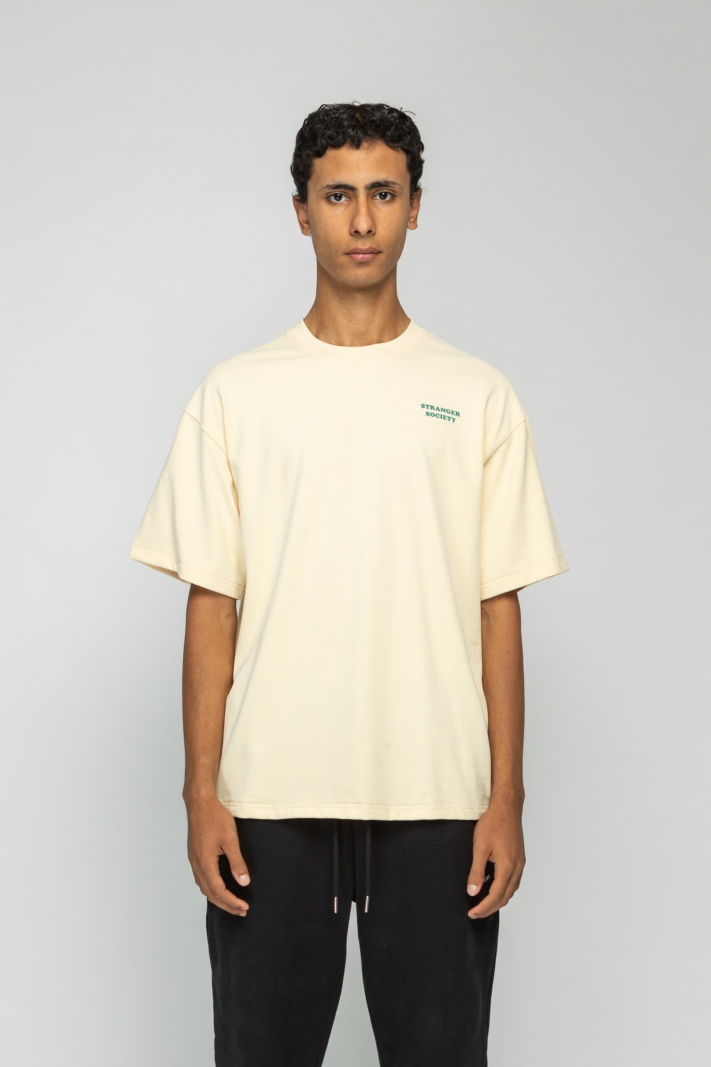 Stranger Society T-shirt Bold Bouquet T-shirt Beige