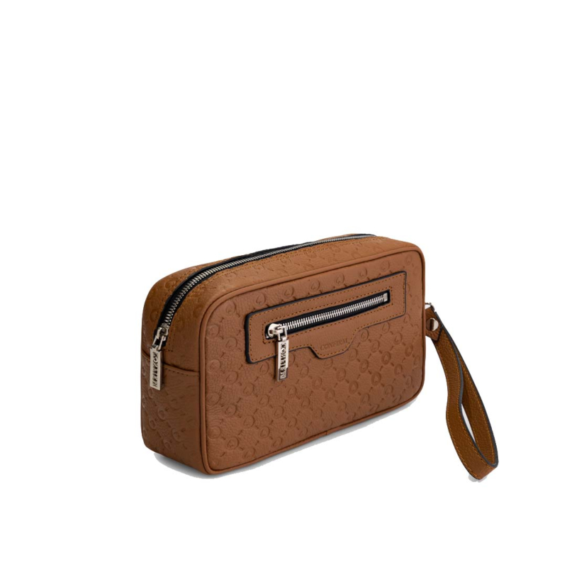 Confirm Tas Clutch Patterned Monaco Ov.bruin