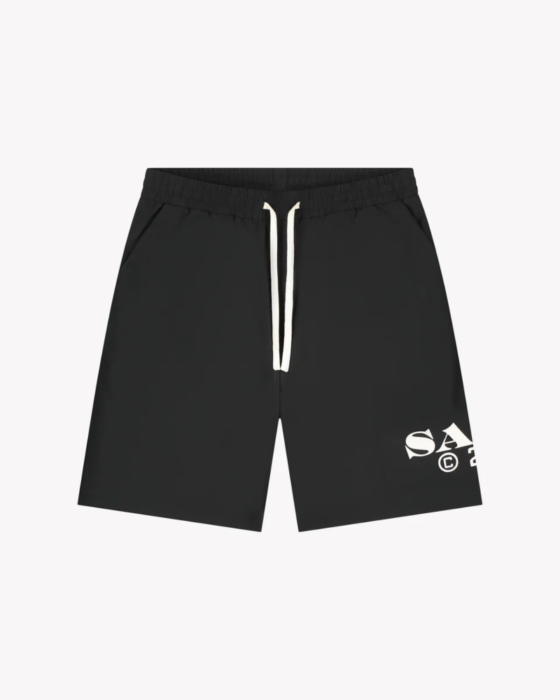 Saint Blanc Short Logo Swim Short Zwart