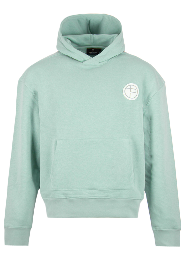 Tip De Bruin Sweater Tip Hoodie Badge Aqua
