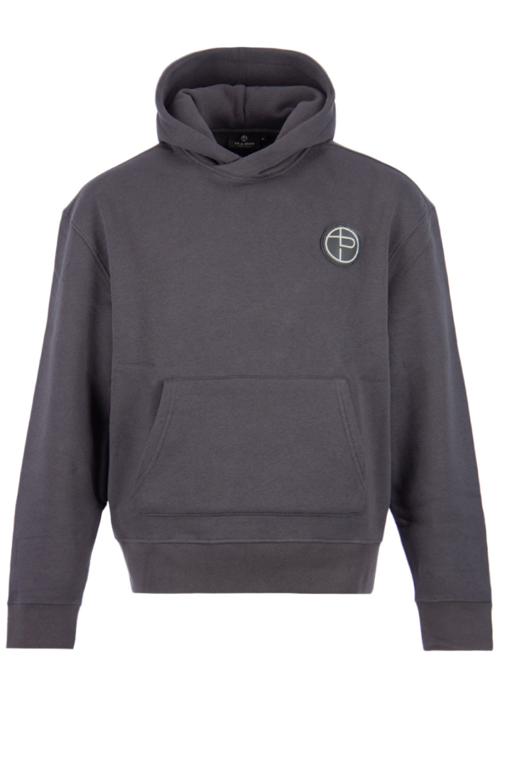 Tip De Bruin Sweater Tip Hoodie Badge Grijs