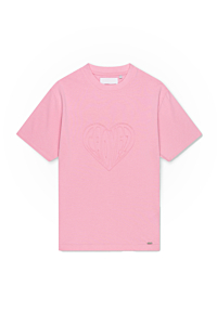 Croyez T-shirt Cut Out Out Heart T-shirt Roze