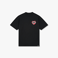 Croyez T-shirt Heart On Fire T-shirt Zwart